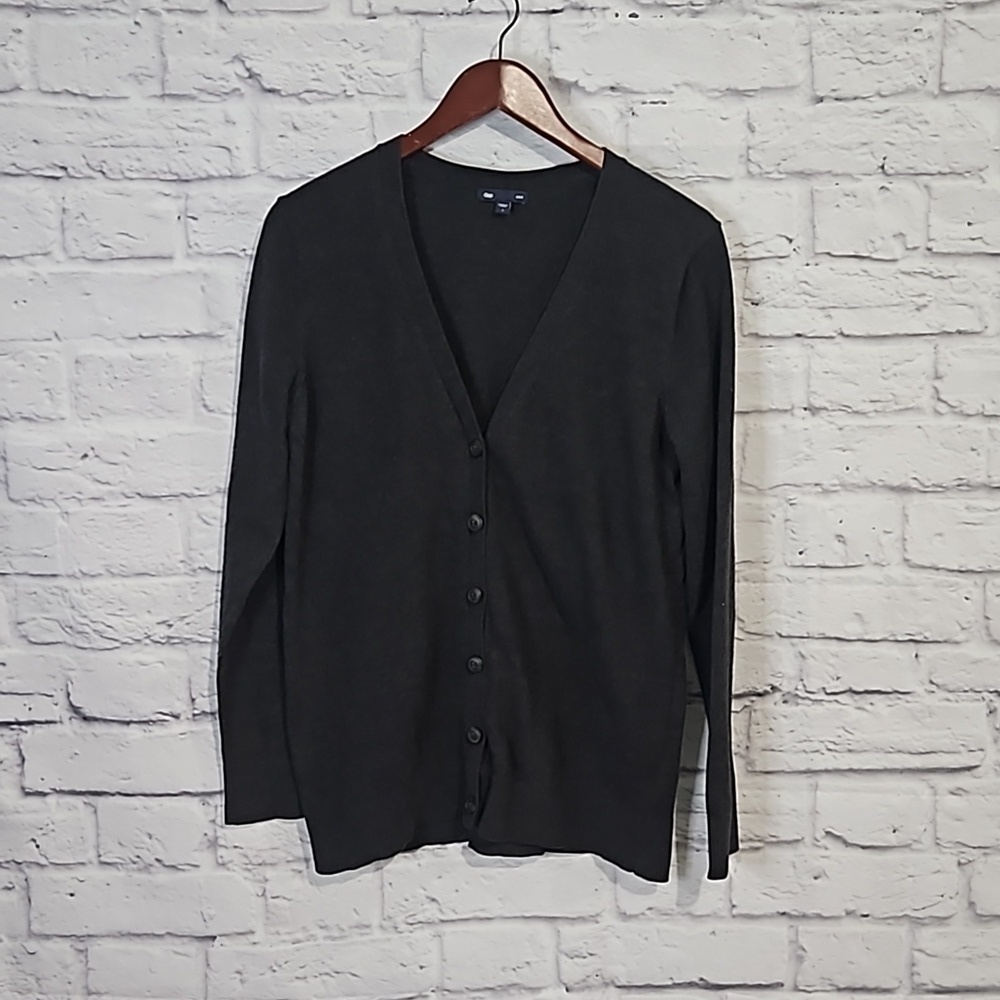 Gap black button up cardigan